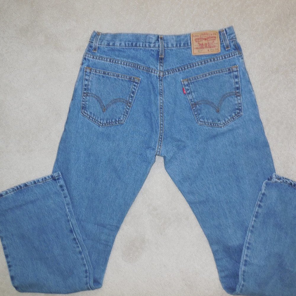 Levi Strauss 517 medium blue Boot cut 35 X 34